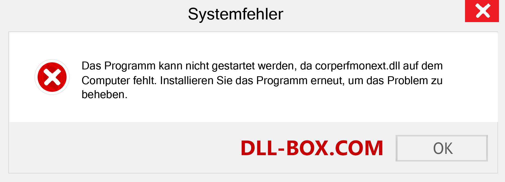 corperfmonext.dll-Datei fehlt?. Download für Windows 7, 8, 10 - Fix corperfmonext dll Missing Error unter Windows, Fotos, Bildern